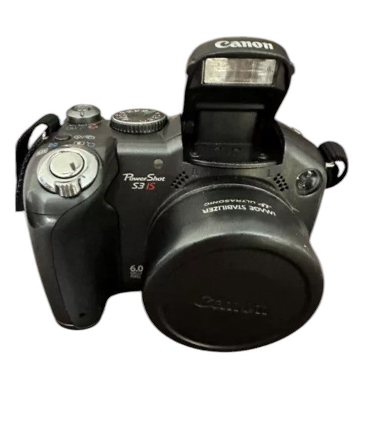 Canon PowerShot Camera S3 IS 6MP 12x IS Zoom Digital Bridge AA Battery Powered