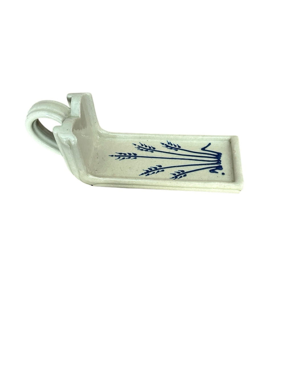 Butter Holder One Stick Pottery With Handle Signed Vintage