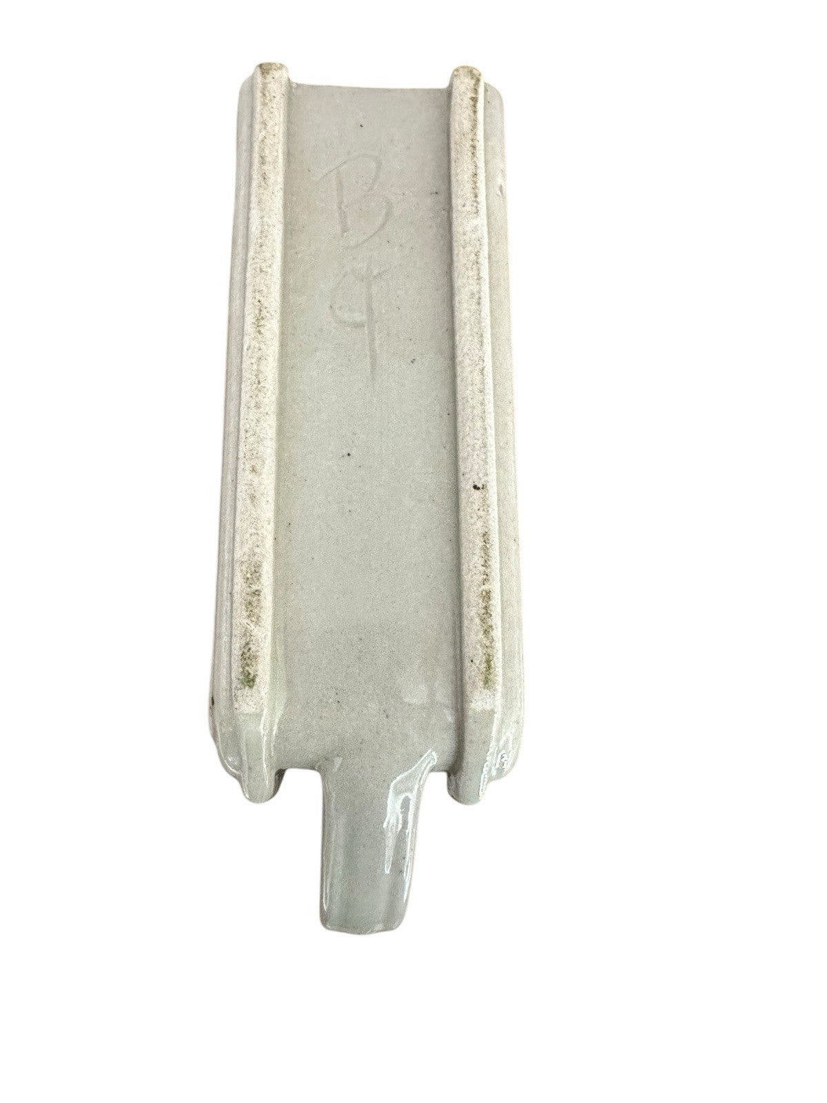 Butter Holder One Stick Pottery With Handle Signed Vintage