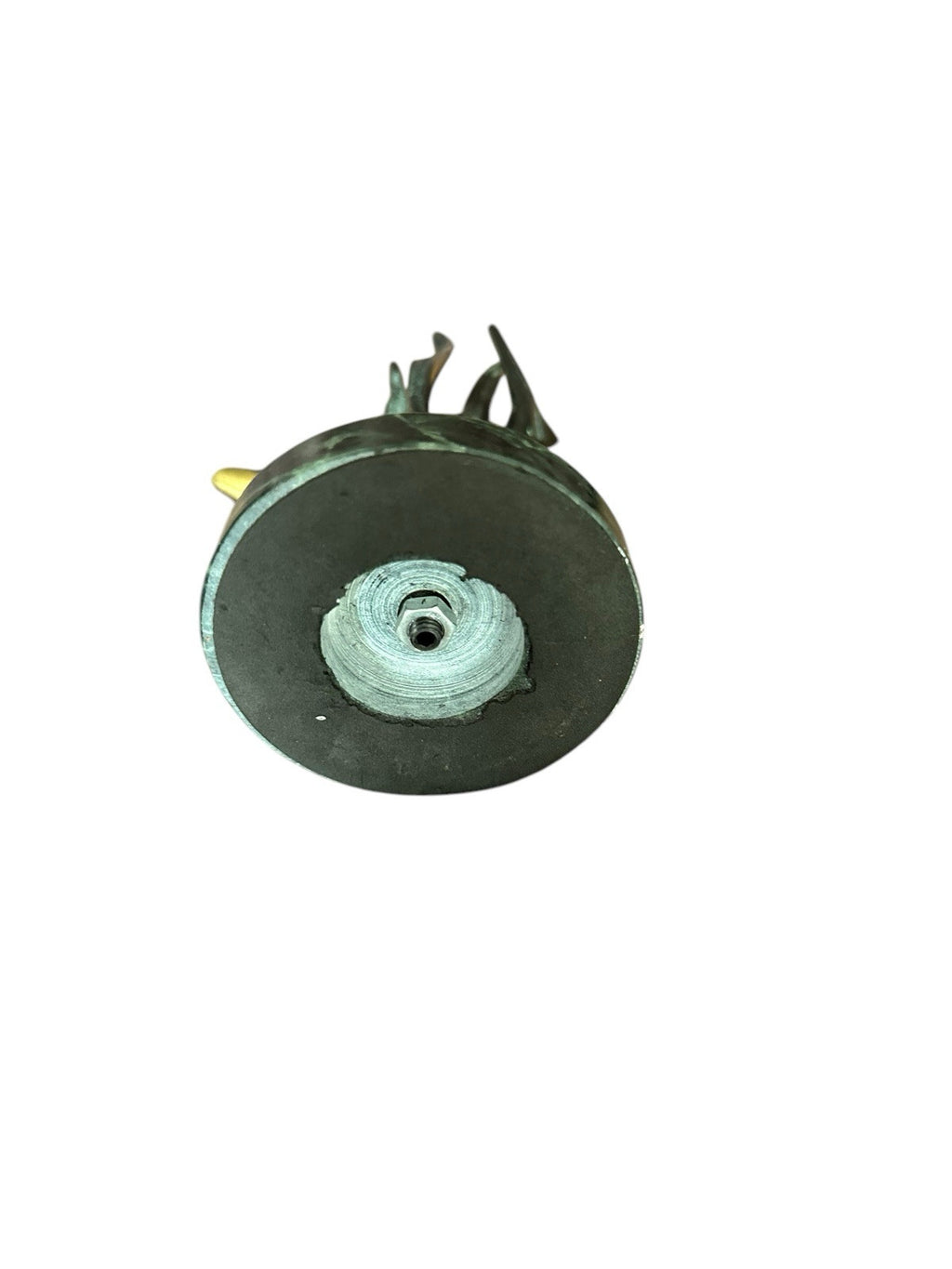 Dolphin Sculpture Marble Base Seagrass Ocean Decor SPI Gallery Metal Brass