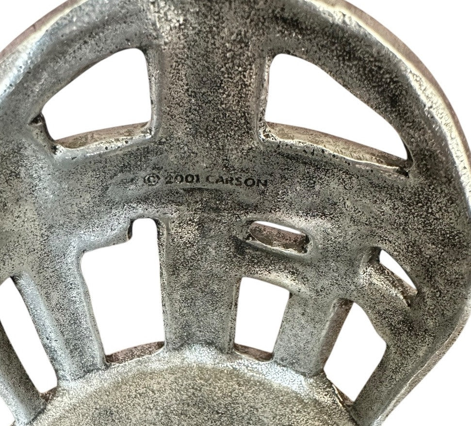 Candle Holder, 5.75”2001 Carson Statesmetal Pewter Crosses Large Jar Footed