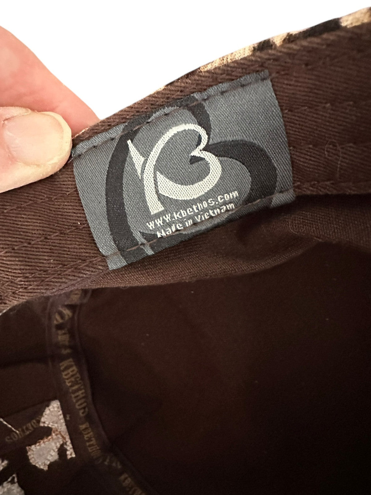 Baseball Hat Cap Women's KB Ethos Jeweled Beaded Cross Brown Embroidered Rodeo