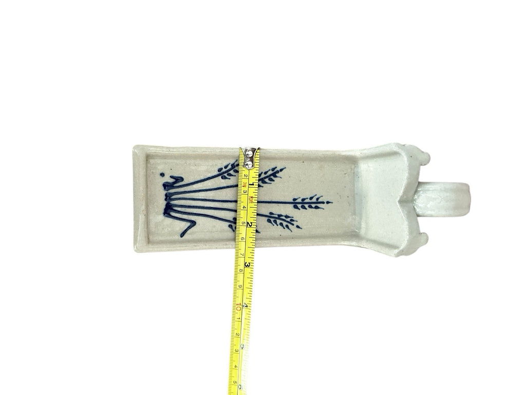 Butter Holder One Stick Pottery With Handle Signed Vintage