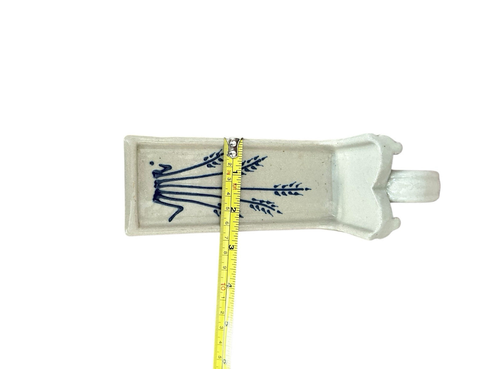 Butter Holder One Stick Pottery With Handle Signed Vintage