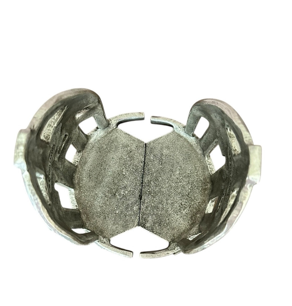 Candle Holder, 5.75”2001 Carson Statesmetal Pewter Crosses Large Jar Footed