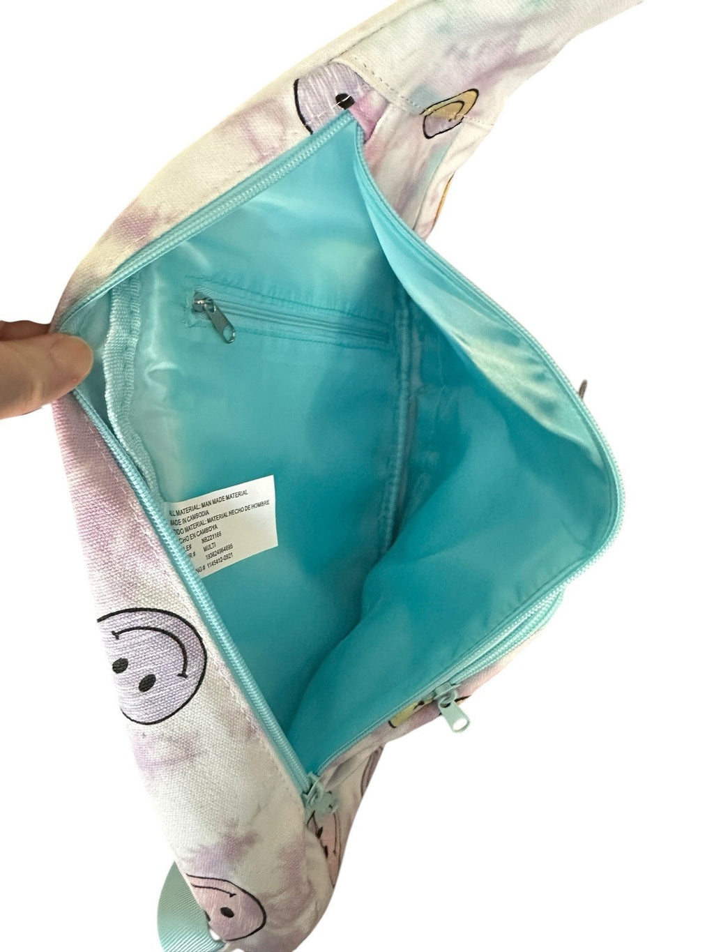 Backpack Cargo Sling Multi-Colored Smiley Faces No Boundaries Tween Handsfree