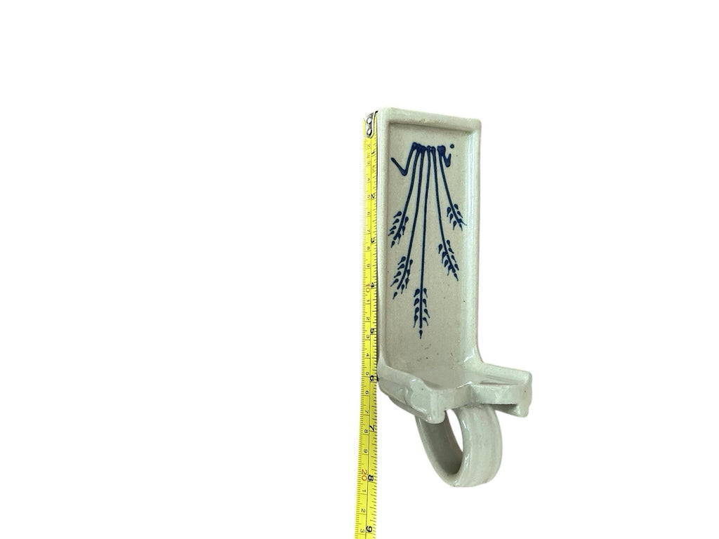 Butter Holder One Stick Pottery With Handle Signed Vintage