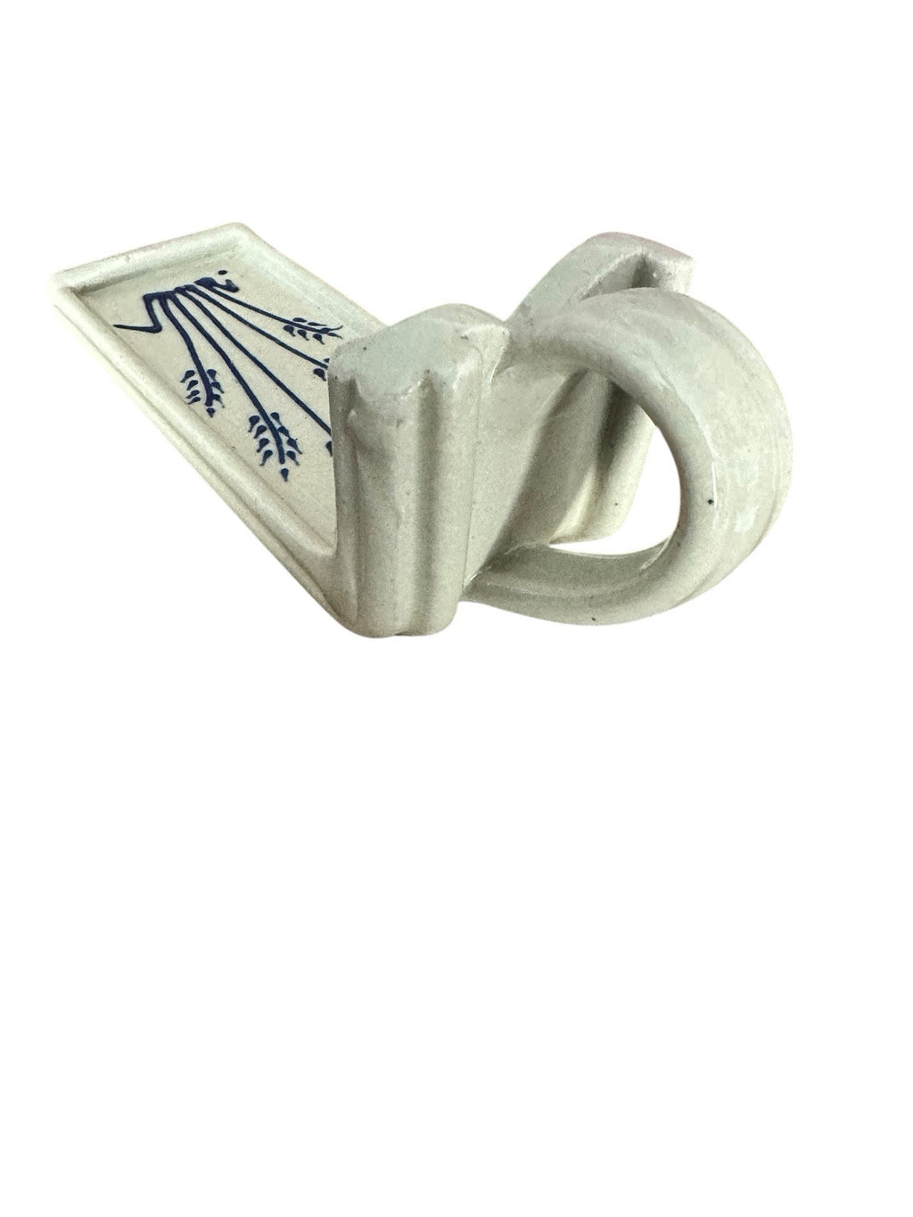 Butter Holder One Stick Pottery With Handle Signed Vintage