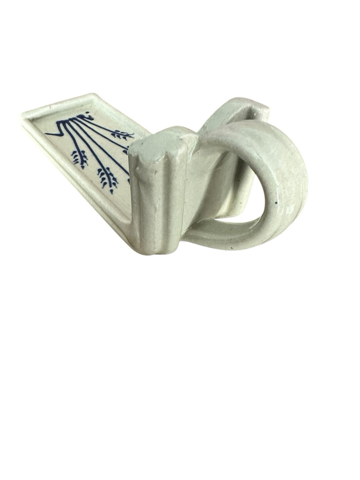 Butter Holder One Stick Pottery With Handle Signed Vintage