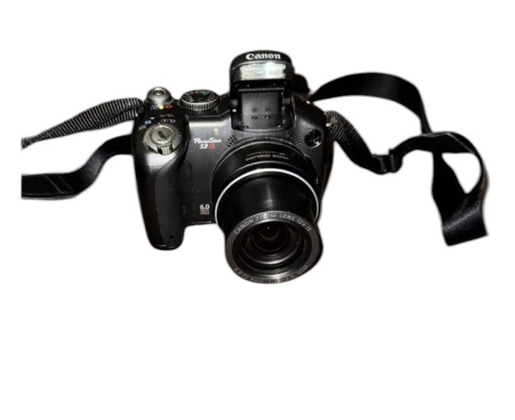 Canon PowerShot Camera S3 IS 6MP 12x IS Zoom Digital Bridge AA Battery Powered