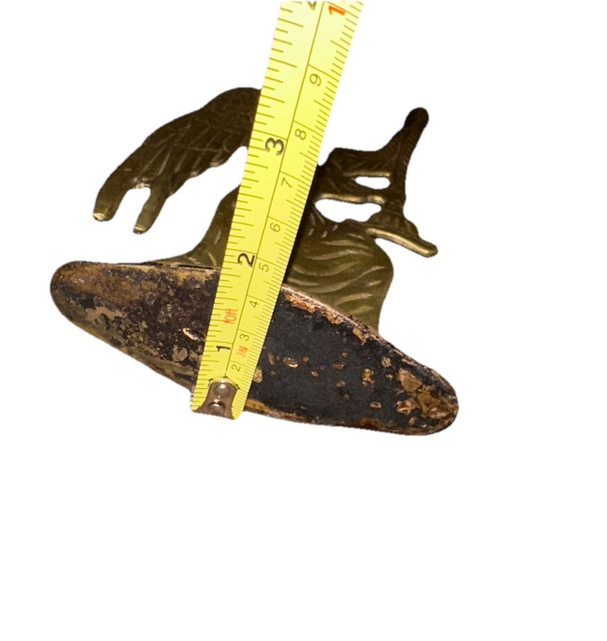 Candlestick Holder Christmas Angel Double Sided Solid Brass Vintage