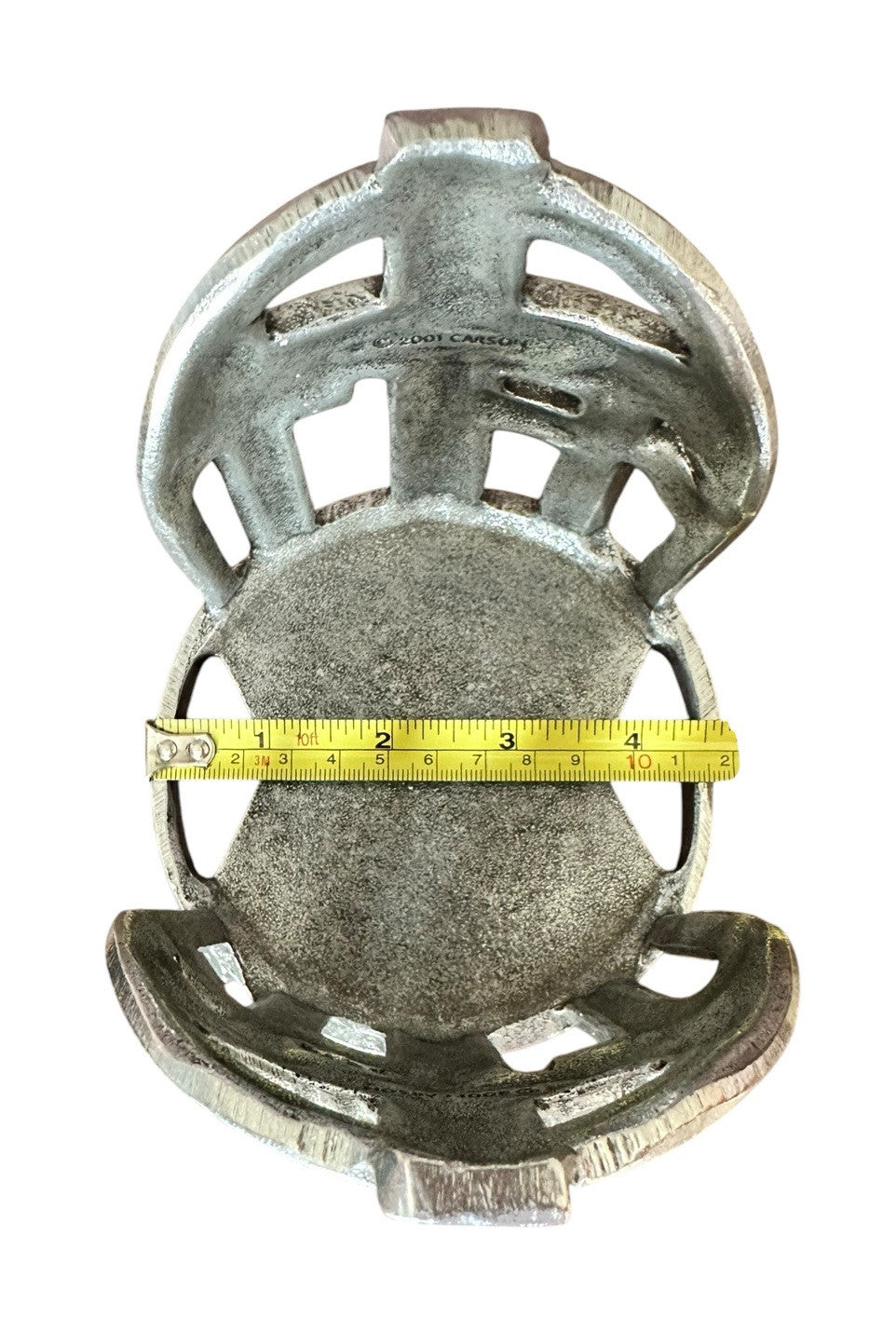 Candle Holder, 5.75”2001 Carson Statesmetal Pewter Crosses Large Jar Footed